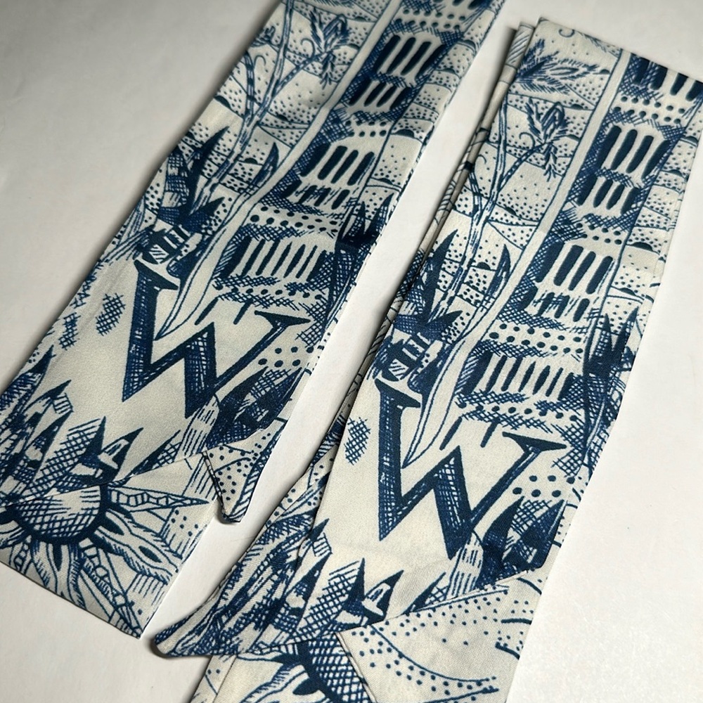 Initial / Letter W Two Thin Scarves / Hair Bands / Scarves - #1280